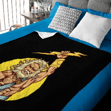 Discover Comic - God Zeus Lightning - dark Baby Blankets