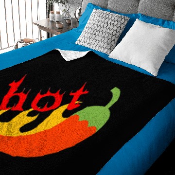 Discover Hot Stuff Cute Red Hot Chilli Pepper Pun Baby Blankets