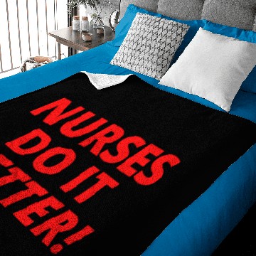 Discover Nurses Do It Better (in red letters version) Baby Blankets