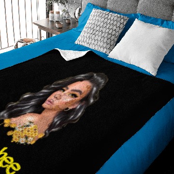 Discover Honey Bee - Beekeeper Flower Honeycomb Baby Blankets