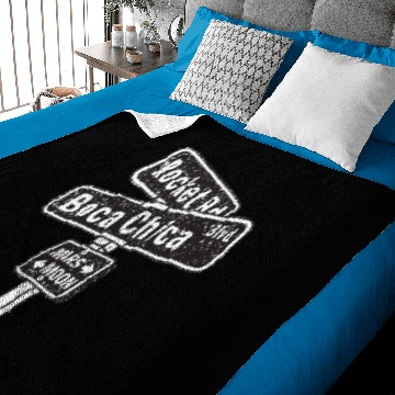 Discover SpaceX Boca Chica Road Sign distressed design Baby Blankets