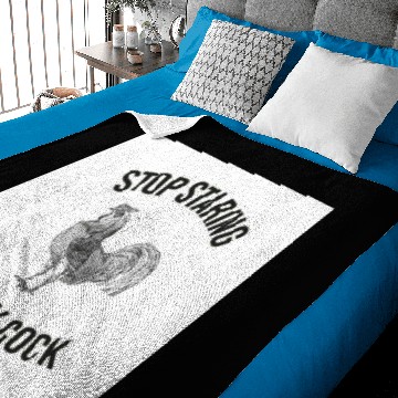 Discover STOP STARING AT MY COCK Baby Blankets