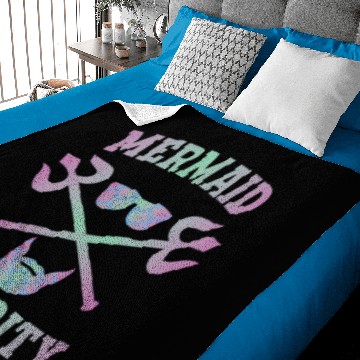 Discover lifeguard Design as mermaid style Baby Blankets