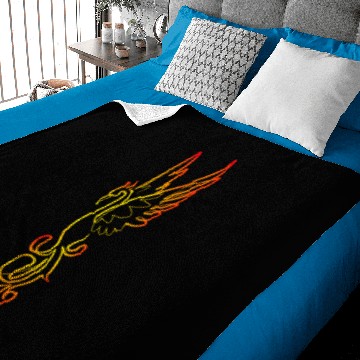 Discover Phoenix linework Baby Blankets