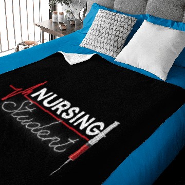 Discover Nursing Student with Syringe Premium Baby Blankets