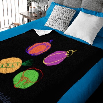 Discover Eat Your Vegetables Design Baby Blankets