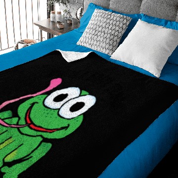 Discover Man I love frogs Baby Blankets