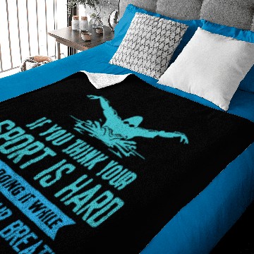 Discover Swim Swimmer Funny Swimming Sport Practice Baby Blankets