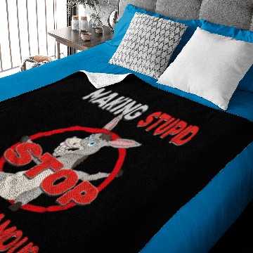 Discover Stop Making Stupid People Famous Foolish Donkey Baby Blankets