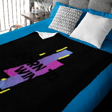 Discover born to win black Baby Blankets