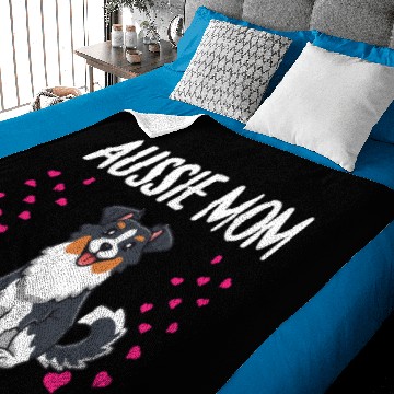 Discover Aussie Mom Funny Australian Shepherd Dog Lovers Baby Blankets