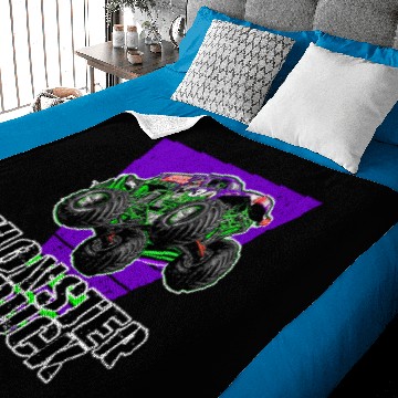 Discover Monster Truck Grave Digger Baby Blankets