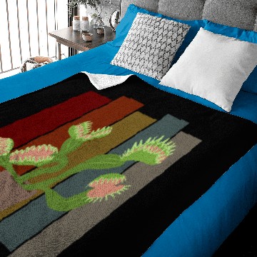 Discover Venus fly trap retro Baby Blankets