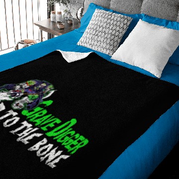 Discover grave digger Bad tot the Bone Baby Blankets