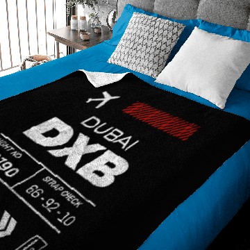 Discover Dubai airport tag Baby Blankets