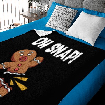 Discover Oh Snap Funny Gingerbread Man Cookie Christmas Baby Blankets