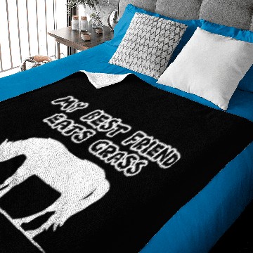 Discover best friend eats grass friend eats grass horses Baby Blankets