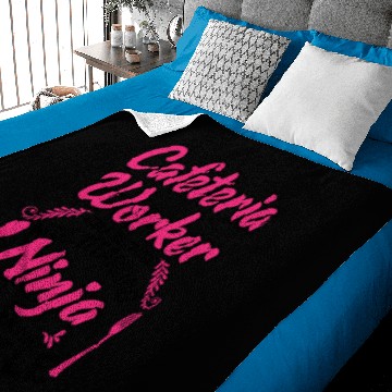 Discover Cafeteria Worker Multitasking Ninja Lunch Lady Baby Blankets