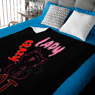 Discover Crazy Cat Lady Baby Blankets