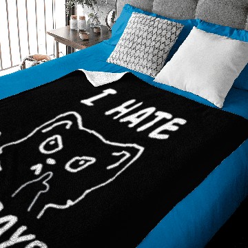 Discover Cat I hate mondays gift Baby Blankets