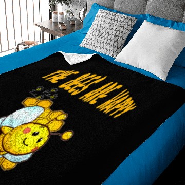 Discover the bees are happy Honey Bee Baby Blankets