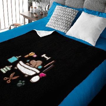 Discover Dog Groomer Gifts | Puppy Pet Grooming Dog Salon Baby Blankets