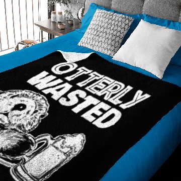 Discover Otterly Wasted funny Otter Drinking T Baby Blankets