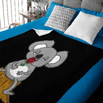Discover Koala smells the rose Baby Blankets