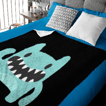 Discover Waving Blue Monster Baby Blankets
