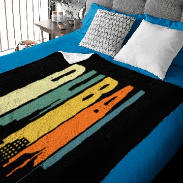 Discover Dubai Retro Baby Blankets