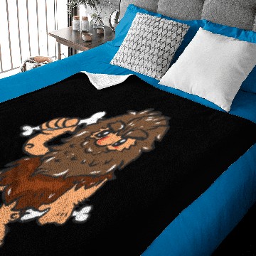 Discover Caveman holding Bones. Baby Blankets