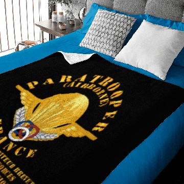 Discover France Airborne Paratrooper Moniteur Brevet Baby Blankets