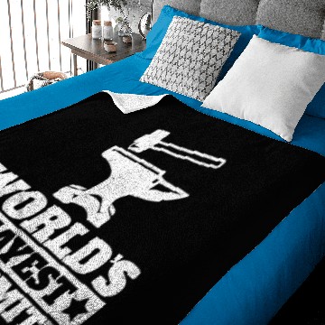 Discover Blacksmith Forging Metal Iron Worker Steel Baby Blankets