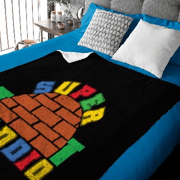 Discover Funny Super Daddio Baby Blankets