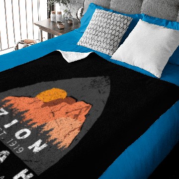 Discover Zion National Park Sunny Forest Mountains Baby Blankets