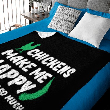 Discover chickens make me happy Baby Blankets
