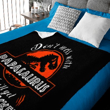 Discover Dont Mess With Papasaurus Youll Get Jurasskicked Baby Blankets