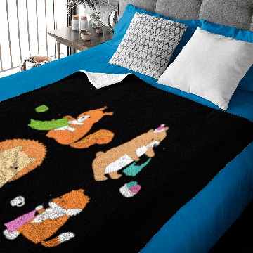 Discover Knitting Animals Squirrel Fox Bear Hedgehog Baby Blankets