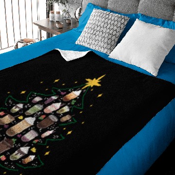 Discover Boba Tea Bubble Tea Christmas Tree Baby Blankets