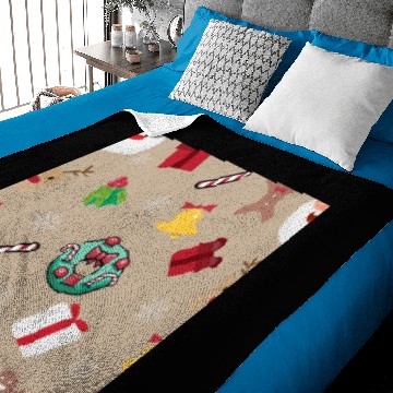 Discover Christmas Pattern Christmas Wreath Holly Candy Baby Blankets