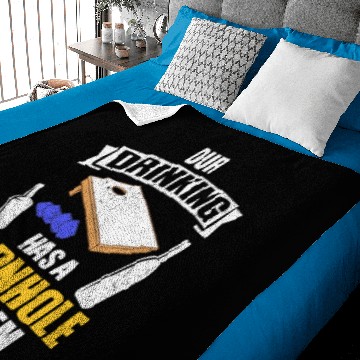 Discover Our drinking team has a cornhole problem Baby Blankets
