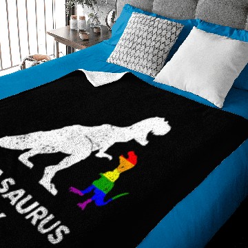 Discover Papasaurus Rex Proud LGBT Dad 2018 Pride Parade Baby Blankets