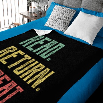 Discover Read Return Repeat Cute Librarian Library Worker Baby Blankets