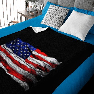 Discover American Flag Wood Style Black Stars and Stripes Baby Blankets
