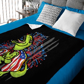 Discover Merica T Rex Dinosaur Baby Blankets