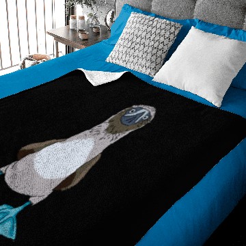 Discover Blue Footed Booby Cartoon Baby Blankets