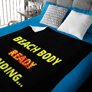 Discover BEACH BODY READY PENDING YELLOW TEXT Baby Blankets
