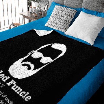 Discover Bearded Funcle Funny Uncle Bearded Definition Baby Blankets