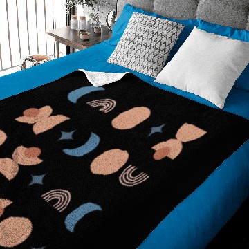 Discover Neutral Mid Century Terracotta Boho Pattern Baby Blankets