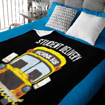 Discover Funny School Bus Driver Student Delivery Specialis Baby Blankets